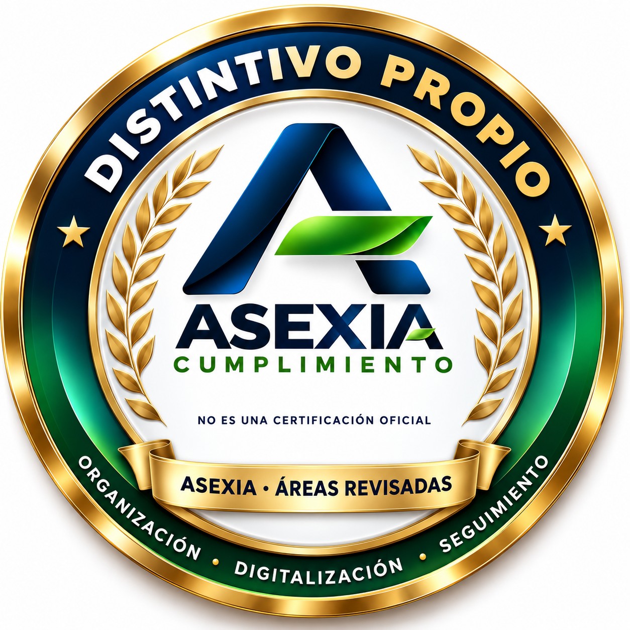 Distintivo propio Asexia Cumplimiento, no es una certificación oficial